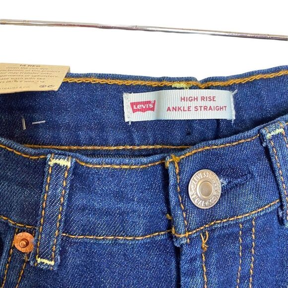 Levi’s Girls High Rise Straight Leg Jeans - Picture 7 of 14